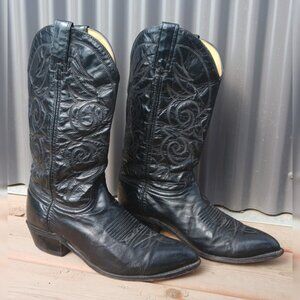 Vintage Texas Leather Southwestern Cowboy Boots Size 10, 8 Mens